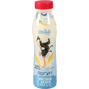 Йогурт Mileko 290г 1.5% висівки злаки з пробіотиком лактулози