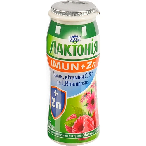 Йогурт Лактонія 100мл 1.5% імун+ малина ехінацея