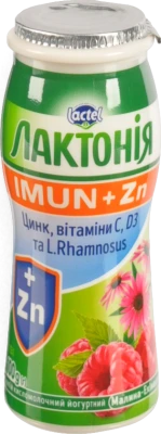 Йогурт Лактонія 100мл 1.5% імун+ малина ехінацея