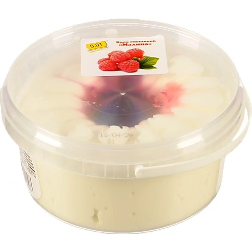 Крем сметанний з малиною 450г