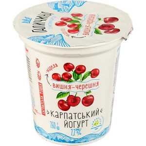 Йогурт Галичина Карпатський Вишня-черешня 2.2% 260г