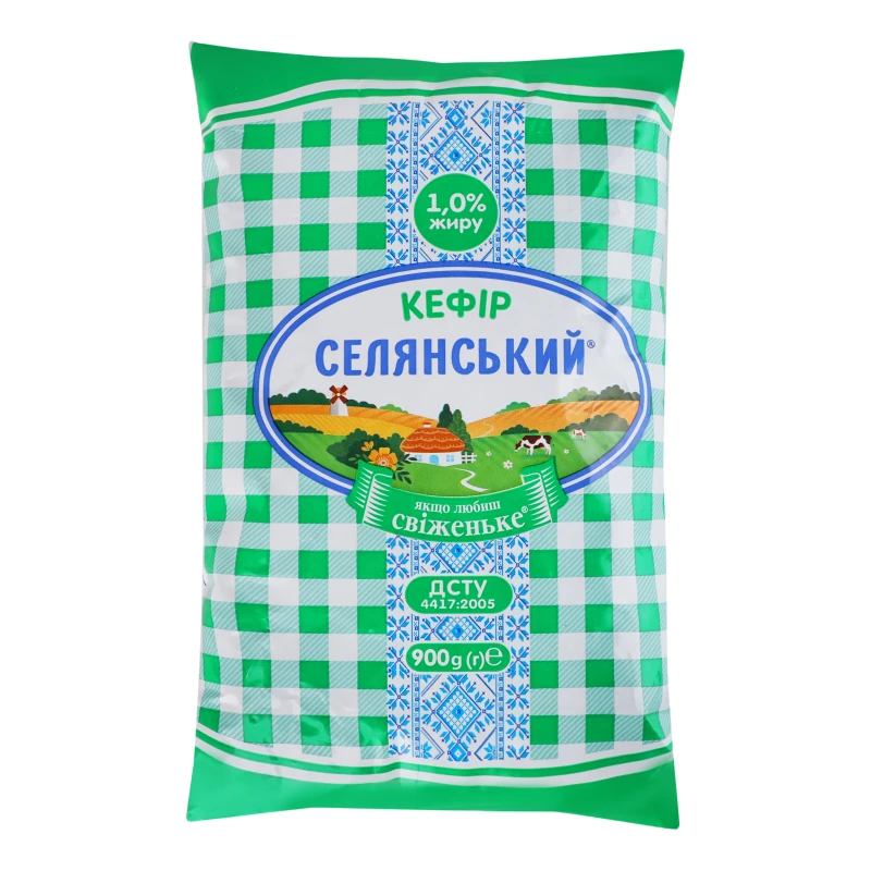 Кефір Селянський 900мл 1% пл.