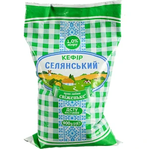 Кефір Селянський 900мл 1% пл.