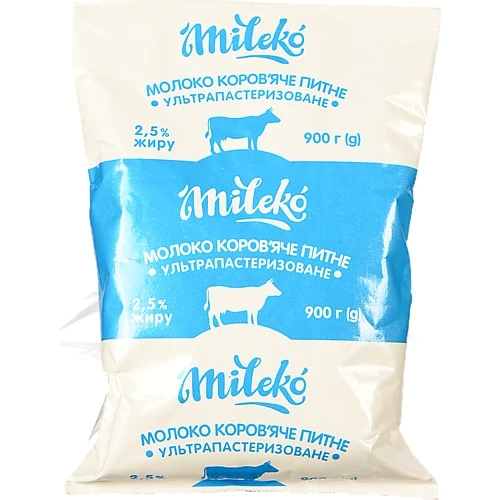 Молоко Mileko 900мл 2.5% ультрапастр.т.ф