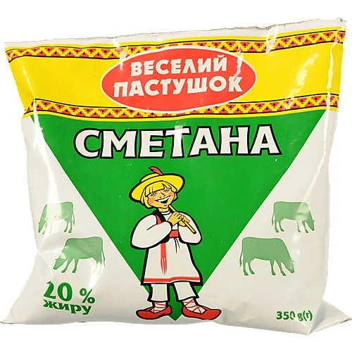 Сметана 20% Веселий Пастушок м/у 350г