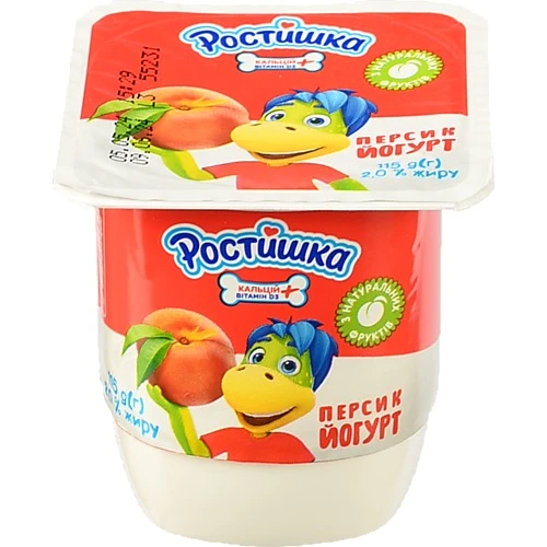 Йогурт 2% Персик Ростишка ст 115г