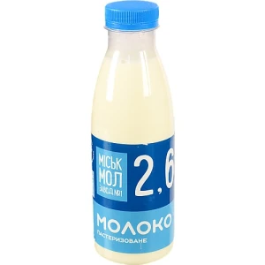 Молоко 2.6% пастеризоване Міськмолзавод №1 500 мл