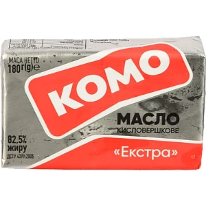 Масло Комо 82.5% кисловершкове Екстра м/у 180г