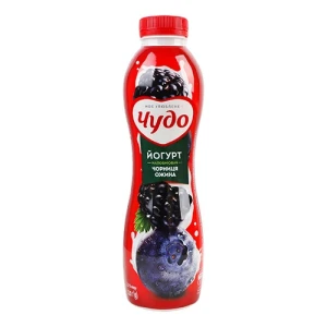 Йогурт 2.5% Чорниця-ожина Чудо п/пл 520г