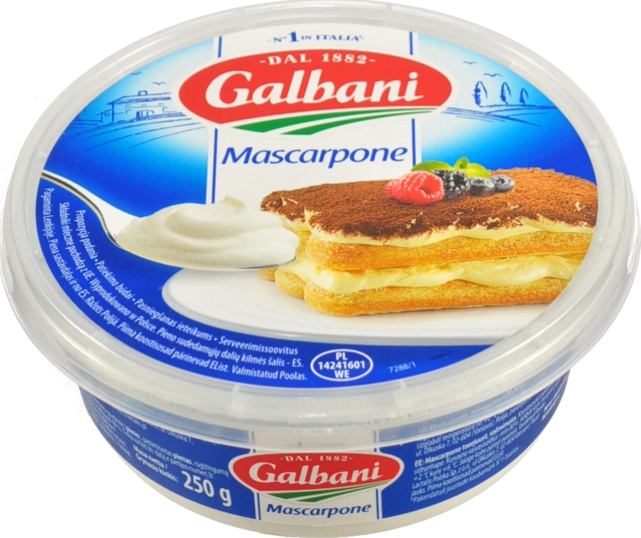 Сир Galbani Mascarpone 80% свіжих вершків 250г