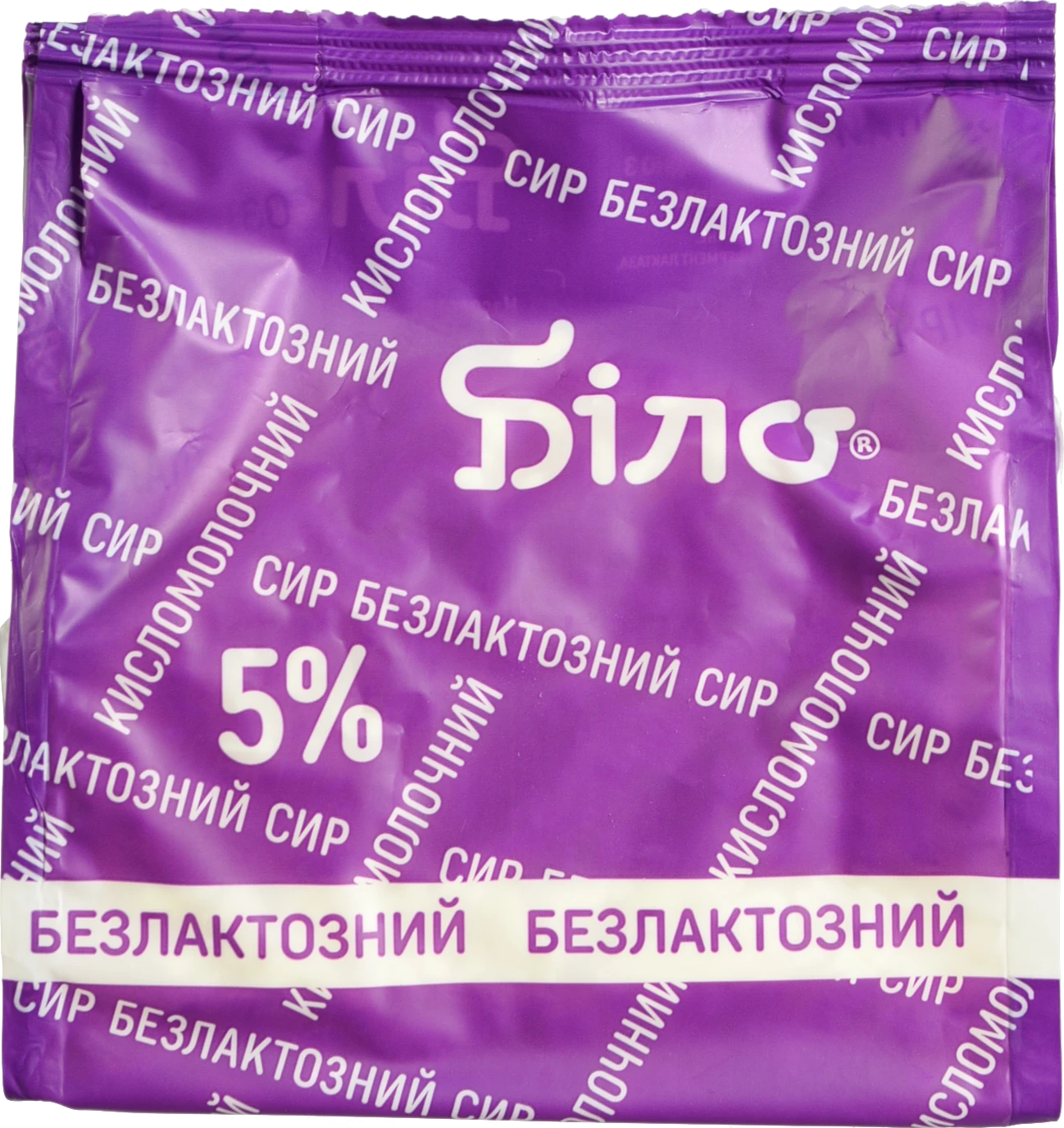 Сир к.м. Біло 350г 5% безлактозний пакет