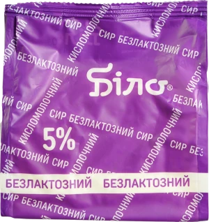 Сир к.м. Біло 350г 5% безлактозний пакет