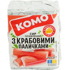 Сир пл. Комо 75г 35 з крабовими паличками брикет