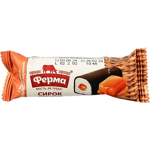 Сирок глазурований Ферма 36г з вареним згущеним молоком