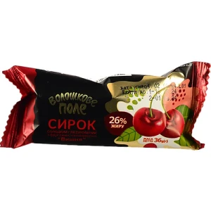 Сирок глазурований 26% Вишня Волошкове поле м/у 36г