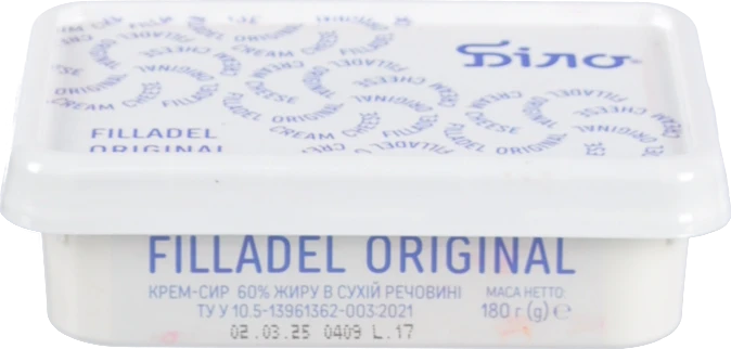 Крем-сир 60% Filladel Original Білоцерківський п/у 180г
