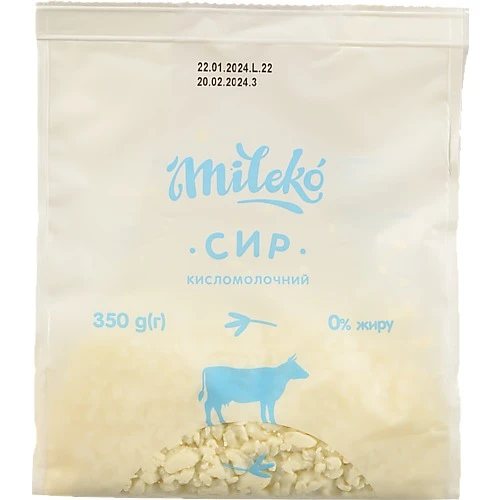 Сир к.м. Mileko 350г нежирний ф.п.