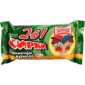 Сирки глазуровані 23% з ароматом ванілі 2в1 Злагода м/у 2х30г