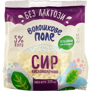 Сир кисломолочний 5% без лактози Волошкове поле м/у 330г