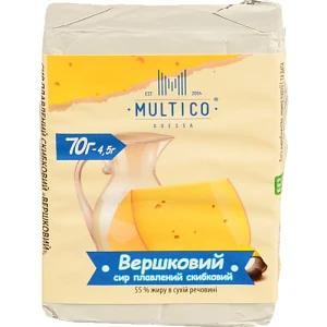 Сир плавлений скибковий MULTICO «Вершковий» 55%