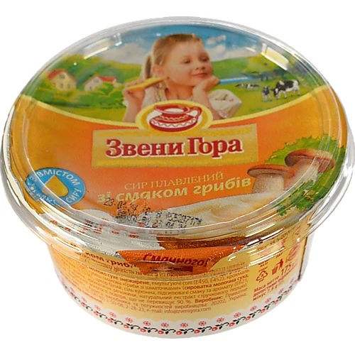 Сир плавлений Звенигора 175г зі смаком грибів