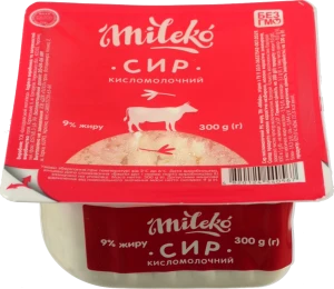Сир к.м. Mileko 300г 9% ван.