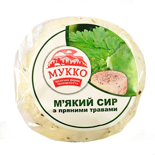 Сир Мукко м'який з пряними травами 49.2%