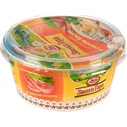 Сир плавлений 50% пастоподібний зі смаком бекону Звени Гора ст 175г