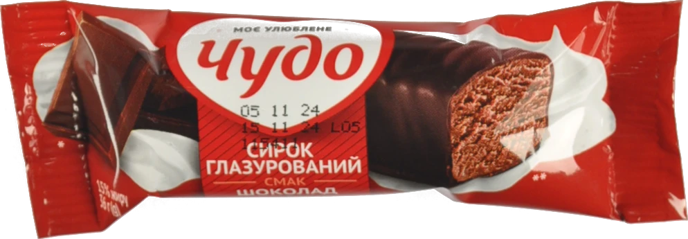 Сирок глазурований 15% Шоколад Чудо м/у 36г