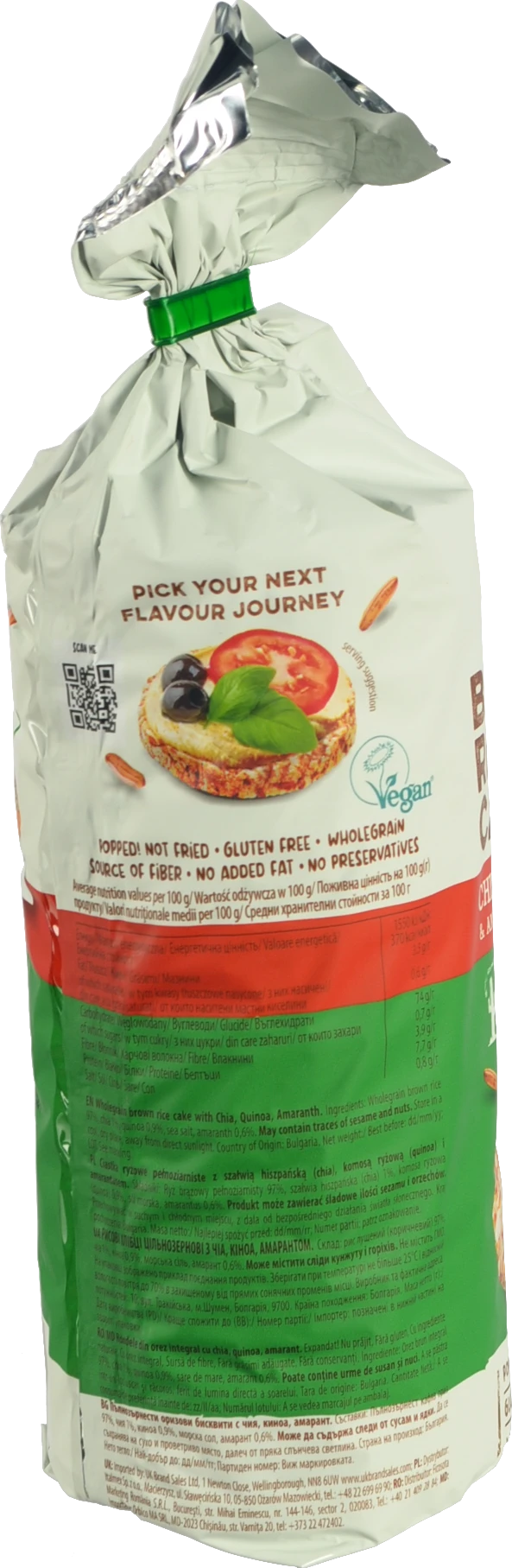 Хлібці рисові цільнозернові з чіа кіноа амарантом B.Yond 100г