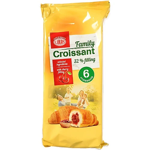 Круасанчики Lukas Family з вишневим наповнювачем, 270 г