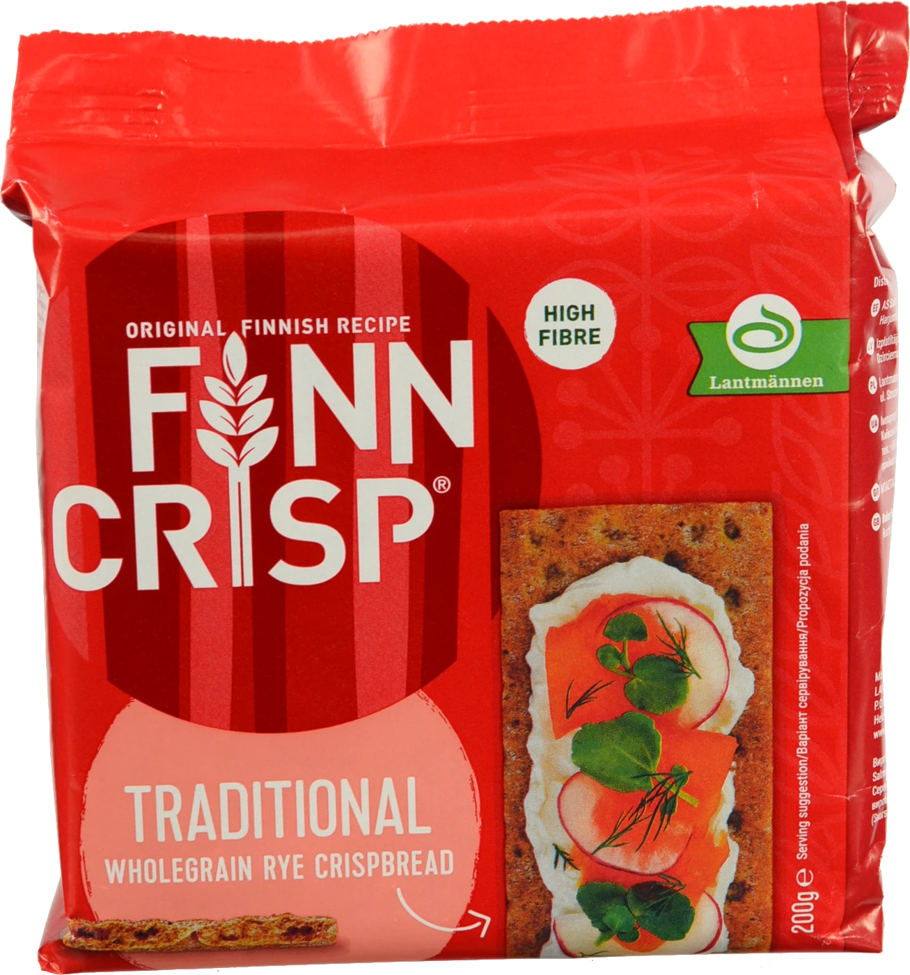 Хлібці житні цільнозернові Traditional Finn Crisp 200г