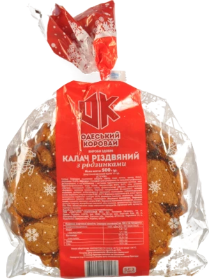 Калач Одеський хлібозавод №4 Різдвяний з родзинками 500г
