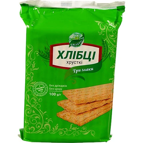Хлібці Три злаки Galleti 100г
