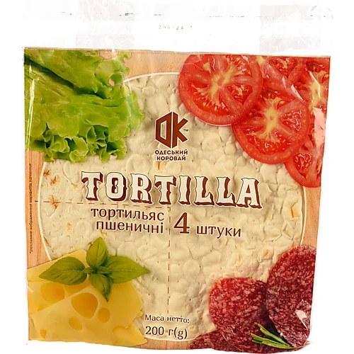 Тортилья пшенична Одеський хлібозавод №4 м/у 4х50г