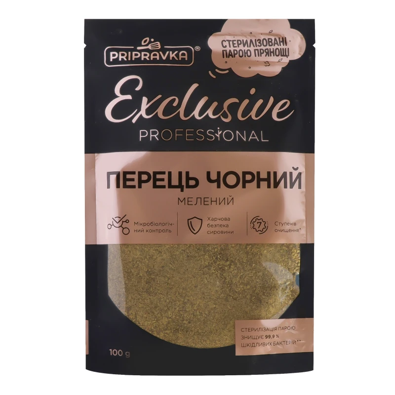 Перець чорний мелений Exclusive Professional Pripravka д/п 100г