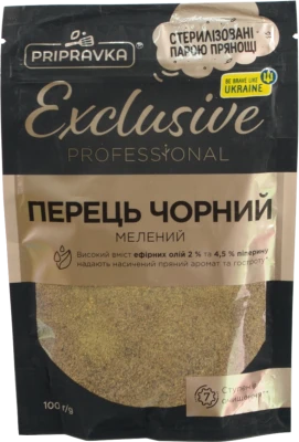 Перець чорний мелений Exclusive Professional Pripravka д/п 100г