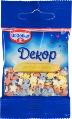 Посипка цукрова декоративна Зірочки мікс Dr.Oetker м/у 10г
