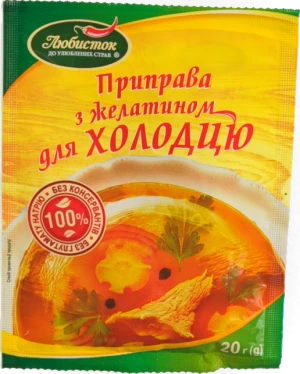 Приправа для холодцю з желатином Любисток 20г