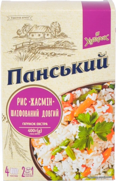Рис Хуторок Панський Жасмін довгозерний 400г