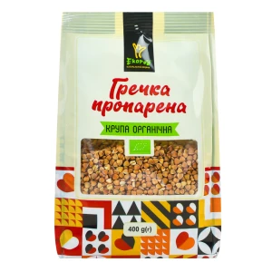Крупа гречана пропарений Екорід 400г органічна