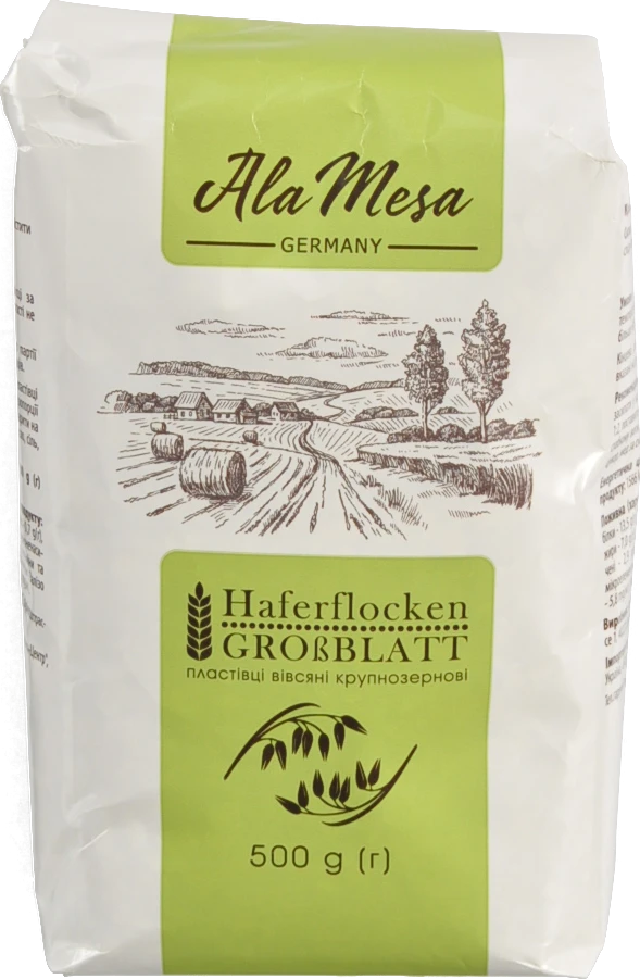 Пластiвцi вівсяні Ala Mesa 500г крупнозернові