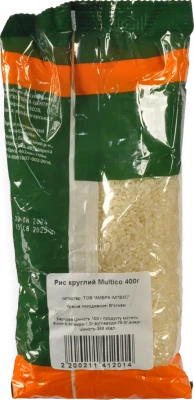 Рис круглий Multico 400г