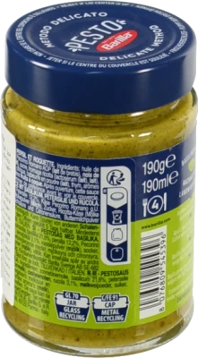 Соус з базиліком та руколою Rucola Pesto Barilla с/б 190г