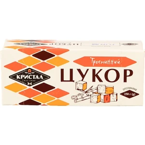 Цукор тростинний Crystal в кубиках 250г