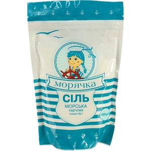 Сіль морська натуральна харчова йодована Морячка м/у 450г