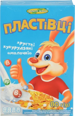 Пластівці кукурудзяні глазуровані Milky Золоте Зерно 80г