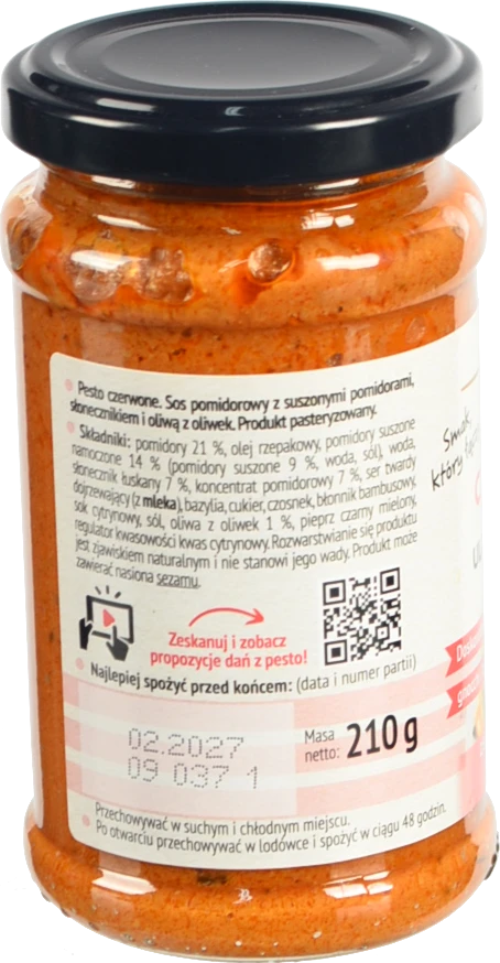 Песто Helcom 210г червоне з вяленими томатами оливковою олією