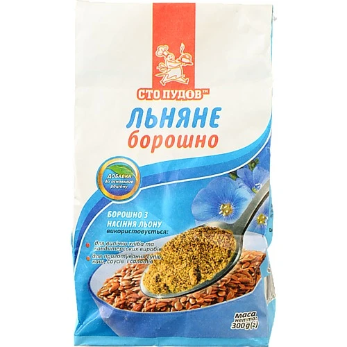 Борошно лляне Сто пудів к/у 300г