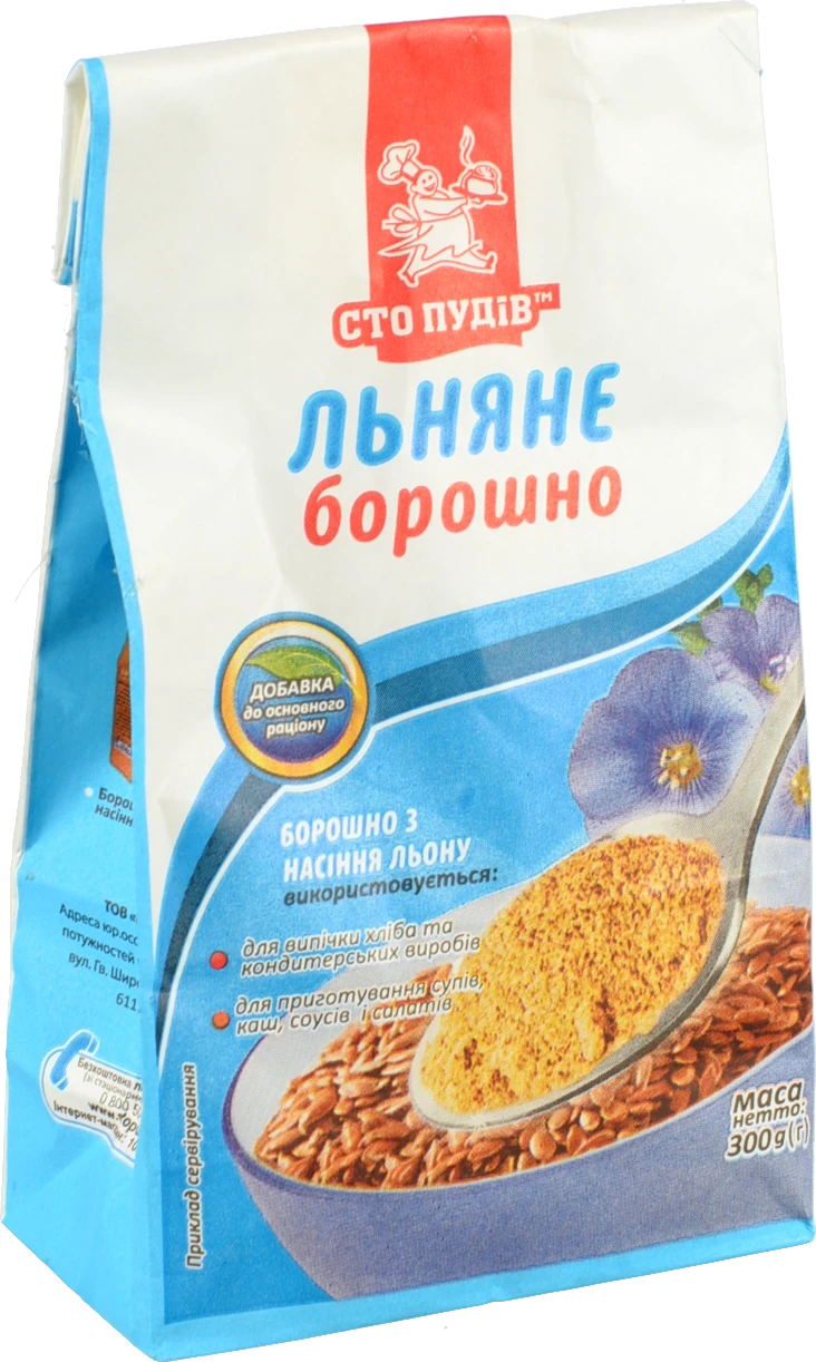 Борошно лляне Сто пудів к/у 300г